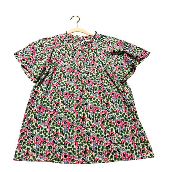 Banjanan womens micro floral blouse xs Multi cottage core - Picture 5 of 10